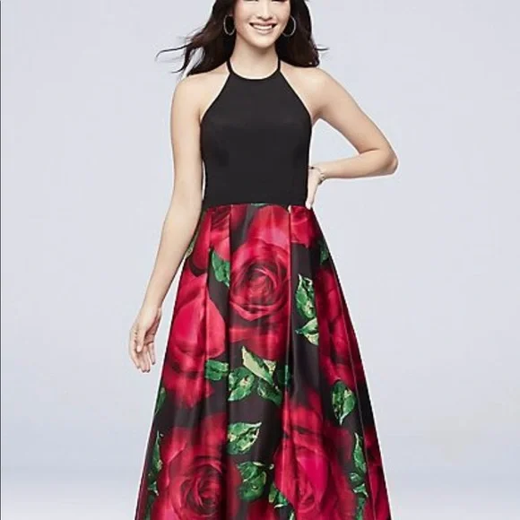 David's Bridal Long Halter Prom Dresses Petite Chiffon Halter Wedding  Dress With Beading David's Bridal